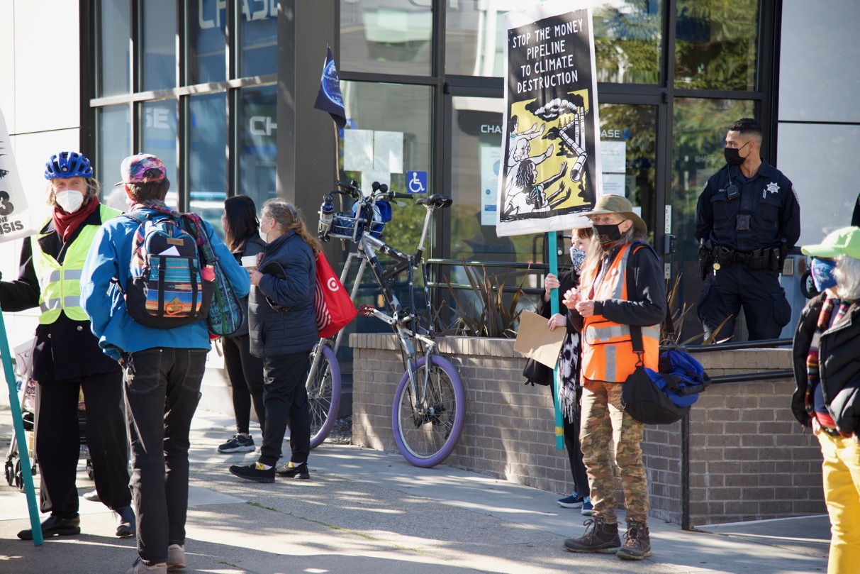 XRSFBay Confront Chase Bank in Solidarity with 'Stop Line 3' Indigenous Water Protectors in Minnesota:March 11th, 2021